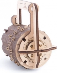 Ugears 3D puzzle číselný zámek – mechanická skládačka ze dřeva