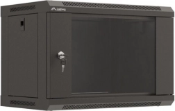 Nástěnná rack skříň Lanberg 19" 6U 540x350 mm skleněné dveře
