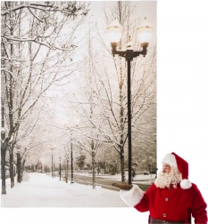 Vánoční světelný obraz 16 LED 40 × 30 cm