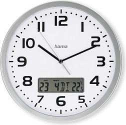 Nástěnné DCF hodiny Moorea 30 cm stříbrné