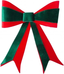 Vánoční sametová dekorativní mašle 33 × 46 cm