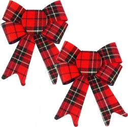 Sada vánočních textilních mašlí 13 × 17 cm, 2 ks