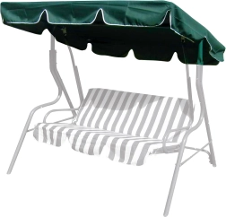Stříška na houpačku 163 × 110 cm textil tmavě zelená