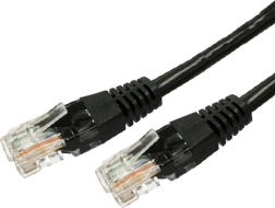 Síťový kabel Patchcord UTP kat.5e RJ45 7,5m černý