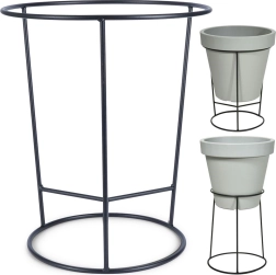 Oboustranný kovový stojan na květináč 45 × 53 cm, černý