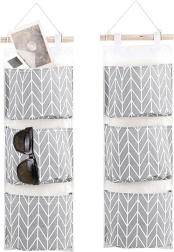 Závěsný organizér se 3 kapsami – šedý