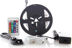 Solight RGB LED pásek 3 m s dálkovým ovládáním a adaptérem