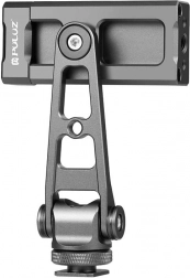 Otočný držák telefonu Puluz s univerzálním držákem 1/4 v černé barvě