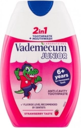 Vademecum Junior 2v1 jahodová dětská zubní pasta a ústní voda 75 ml