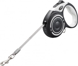 automatické vodítko Dogness 5 m s baterkou a zásobníkem na sáčky (šedé)