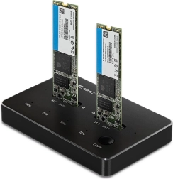 Dokovací stanice pro 2× SSD M.2 SATA (NGFF) s USB‑C Qoltec