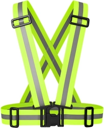 Ag590 reflexní vesta s postrojem zelená