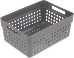 Košík Terra z plastu UH, šedý 15,5 × 11,5 × 7,3 cm