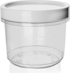 Plastový kulatý potravinový box s těsněním a šroubovacím víčkem 940 ml