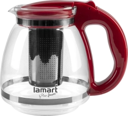 Skleněná čajová konvice Lamart Verre 1,5 l červená