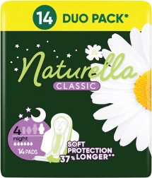 Naturella Classic hygienické vložky Night s křidélky 14 ks