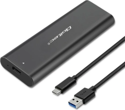 Externí hliníková kapsa pro M.2 SATA SSD (NGFF) s USB‑C, Qoltec