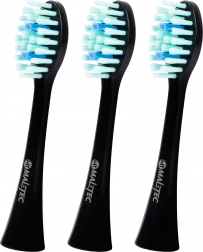 Náhradní hlavice pro sonický kartáček TOOTHIE X1, černé, 3 ks