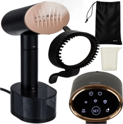 Parní napařovač oděvů 2000 W černý RUHHY s dotykovým displejem