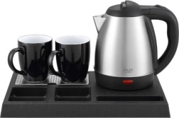 Hotelová konvice 1,2 l z nerezové oceli s uvítací tácem ADLER AD 1354