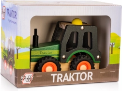 Dřevěný traktor s gumovými koly