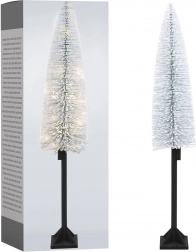 Svítící umělý vánoční stromek 147 cm, 30 LED, bílý