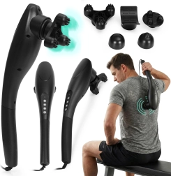 Ruční vibrační masážní přístroj 20 W s 5 výměnnými hlavicemi ModernHome