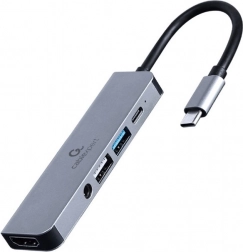 USB‑C adaptér 5v1 s PD, HDMI, audio, USB 3.1 a USB 2.0