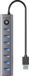 Orico USB-C hub se 7× USB 3.0, šedý
