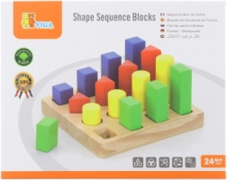 Dřevěná vkládačka – barvy a tvary