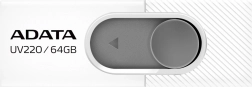 Adata uv220 usb flash disk 64 gb usb 2.0 bílá/šedá