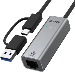 Unitek adaptér USB-C/USB-A na Ethernet RJ-45 2,5 Gbps