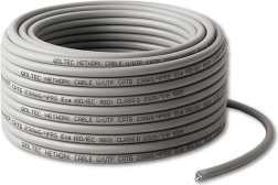 Patch kabel UTP CAT6, měděný Cu, 1 Gb/s, 100 m, šedý