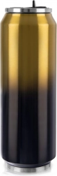 Termohrnek ve tvaru plechovky 700 ml černo‑zlatý