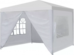 Zahradní párty stan 3 × 3 m se 4 bočnicemi, bílý, MultiGarden