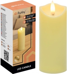 led svíčka 12,5 × 5 cm s blikajícím plamenem, teplá bílá