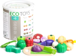 Dřevěná zelenina pro krájení Ecotoys 20 ks