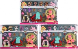 Sada zvířátek s domečkem a hřištěm