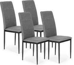 Sada 4 jídelních a obývacích židlí – šedé