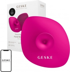 Čisticí kartáč na obličej 4v1 s rukojetí Geske s aplikací (magenta)