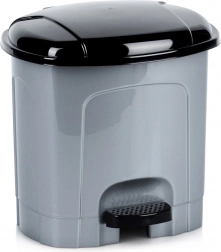 Plastový pedálový koš na odpad 3 l, šedý
