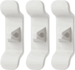 Samolepicí organizér na kabely, bílý (sada 3 ks)