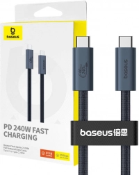 USB‑C kabel BASEUS Flash 240 W, 1 m, opletený, 40 Gbps