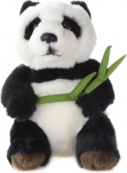 Plyšová panda s bambusem 18 cm
