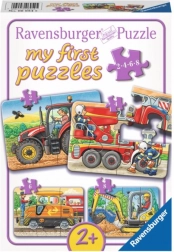 Ravensburger moje první puzzle Dopravní stroje 4v1 (2, 4, 6, 8 dílků)