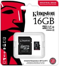 Průmyslová paměťová karta microSD 16 GB CL10 UHS‑I Kingston