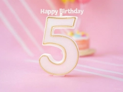 Vonná svíčka ve skle Bispol Chocolate & Cherry – Bílo‑zlatá