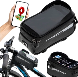 Voděodolná cyklistická brašna na rám s držákem na telefon