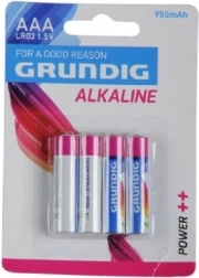 Alkalické baterie AAA 1,5 V 4 ks GRUNDIG