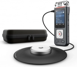 digitální diktafon philips voicetracer dvt8115, 8 gb, 360° záznam